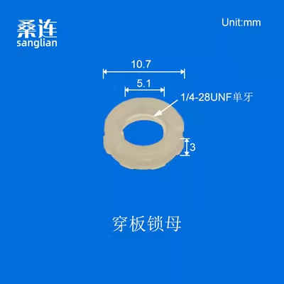 1.6 2.4 3.2 4.0mm -1/4-28unf Reducing Barbed Bulkhead Connectors Panel Mouting Tube Connection