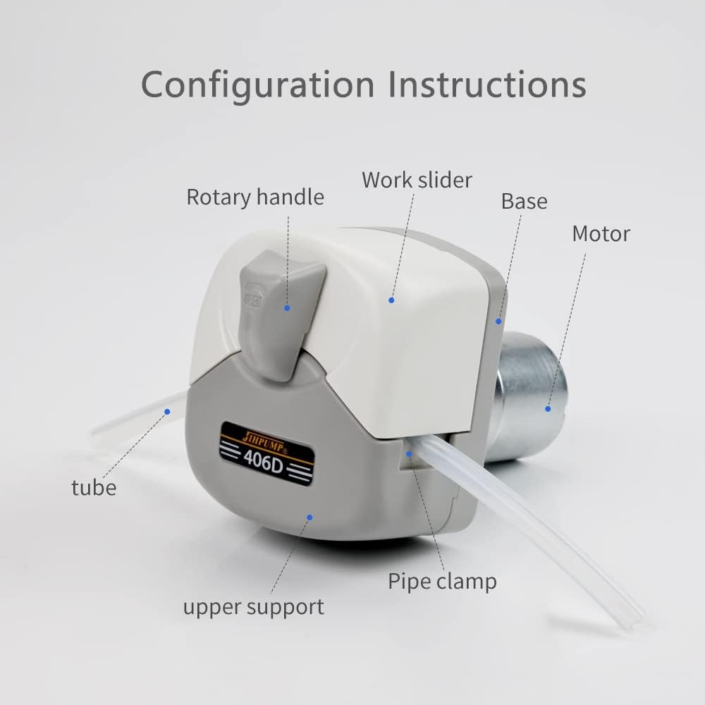 406D DC/AC motor 12V 24V 220V Single /dual-channel Peristaltic Pump Quick Replace Tube 0.15 to 565ml/min