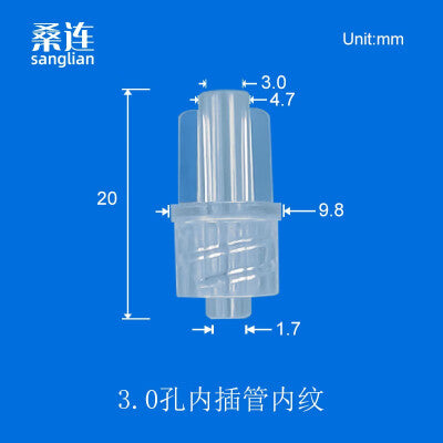 Male /Female Luer Lock Connector for Flexible Tube, PC