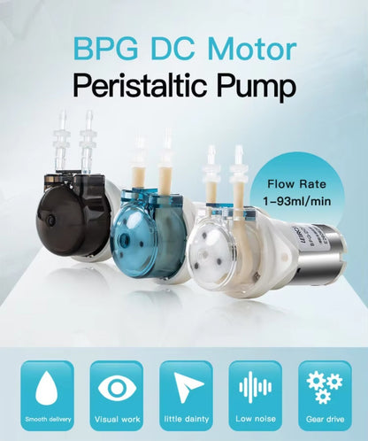 12V24V Small Gear Peristaltic Pump Brush Motor Laboratory Circulation Small Flow Pump Head