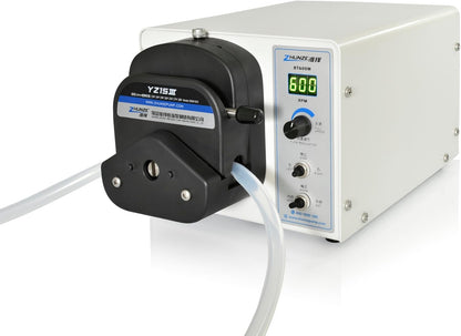 YZ15 Laboratory Peristaltic Pump High Flow 0-2400ml/min Water Metering Pump 4 Rollers Low Pulse with 2m Silicone Tube