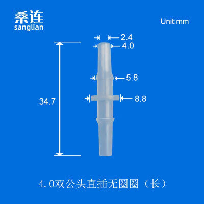 Male /Female Luer Lock Connector for Flexible Tube, PC