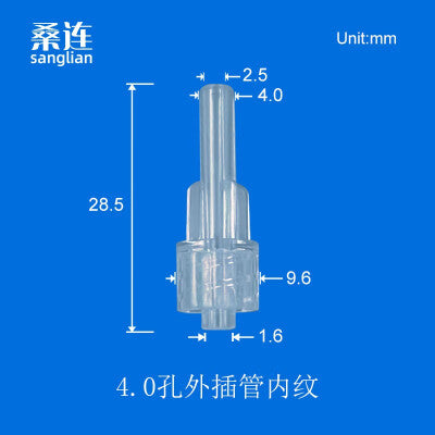 Male /Female Luer Lock Connector for Flexible Tube, PC