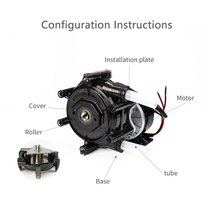 BZ1203 19.4L/min Large Volume Peristalti Pump High Flow Duel Heads Industrial Liquid Transfer