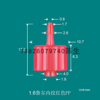 Medical Male /Female Luer Lock To Barb Connectors，PP High Temperature and UV Resistance Produced in Clean Workshop