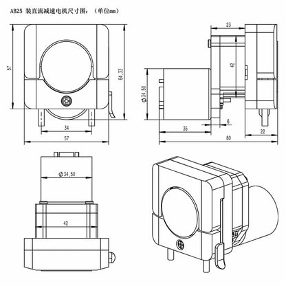 Quick Load OEM Mini Peristaltic Pump with Stepper Motor 4 Rollers Low Pulse Self-priming Pump