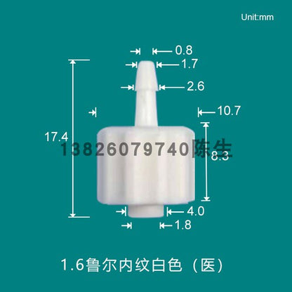 Medical Male /Female Luer Lock To Barb Connectors，PP High Temperature and UV Resistance Produced in Clean Workshop