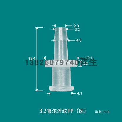 Medical Male /Female Luer Lock To Barb Connectors，PP High Temperature and UV Resistance Produced in Clean Workshop