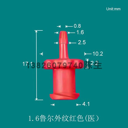 Medical Male /Female Luer Lock To Barb Connectors，PP High Temperature and UV Resistance Produced in Clean Workshop