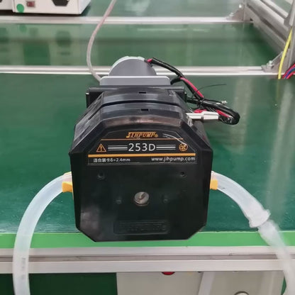 253D Peristaltic Pump Head, High Flow Rate, Flip Top Head, Quick Tube Change, PPS Material, Corrosion Resistant, Stainless Steel Rollers, Stackable Pump Head