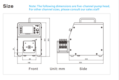 BL100HMC8X High-precision Microliter Laboratory Peristaltic Pump  1-8 Multi Channles 0.002-25ml/min