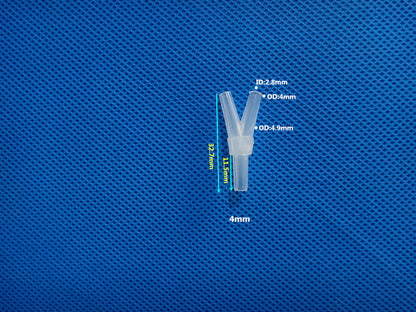 Plastic Y Barbed Fittings Three Way Tube Connectors 1/16 To 1/2 Food Grade