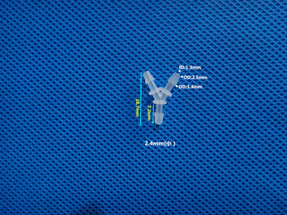 Plastic Y Barbed Fittings Three Way Tube Connectors 1/16 To 1/2 Food Grade