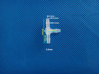 Equal Diameter Tee T-type Three Way Joint Plastic Connectors Barb Tee