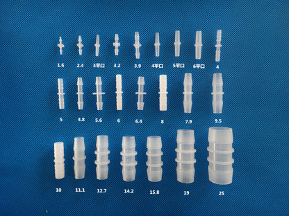 Equal Diameter PP Plastic Barbed Fitting Straight Connector Hose Connector for securely connecting Tubes