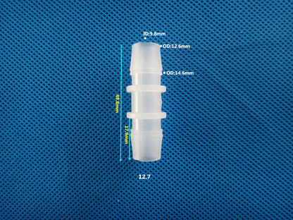 Equal Diameter PP Plastic Barbed Fitting Straight Connector Hose Connector for securely connecting Tubes