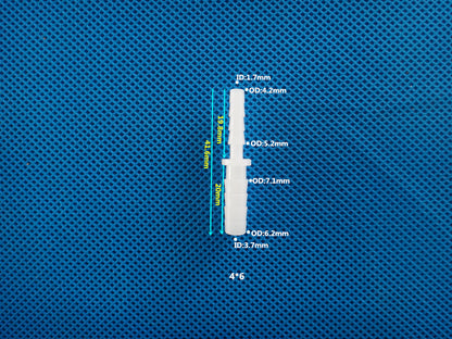 Reducer Tube Connectors Barb Fittings Plastic 1/16 3/32 1/8 1/4 Etc