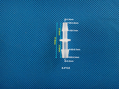 Reducer Tube Connectors Barb Fittings Plastic 1/16 3/32 1/8 1/4 Etc