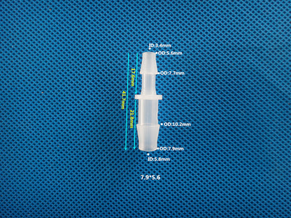 Reducer Tube Connectors Barb Fittings Plastic 1/16 3/32 1/8 1/4 Etc