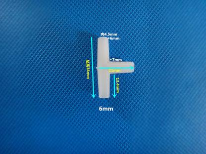 Equal Diameter Tee T-type Three Way Joint Plastic Connectors Barb Tee