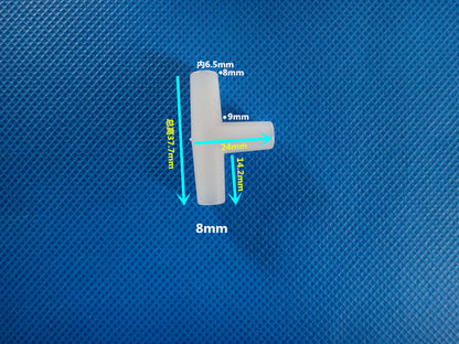 Equal Diameter Tee T-type Three Way Joint Plastic Connectors Barb Tee