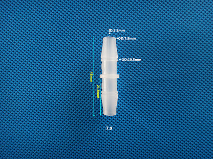 Equal Diameter PP Plastic Barbed Fitting Straight Connector Hose Connector for securely connecting Tubes