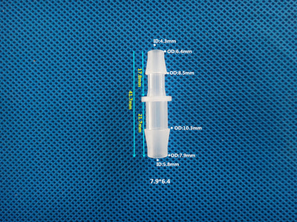 Reducer Tube Connectors Barb Fittings Plastic 1/16 3/32 1/8 1/4 Etc