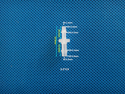 Reducer Tube Connectors Barb Fittings Plastic 1/16 3/32 1/8 1/4 Etc