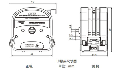 LK15 OEM Peristaltic Pump Head Price,Height 3 Meters Tubing Wall 1.6mm,PPS