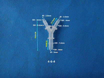 Accesorios dentados de tres vías reductores tipo Y de plástico de 4 mm a 12 mm