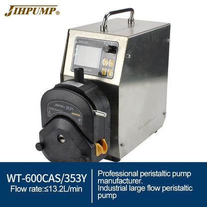 WT-600CAS Bomba peristáltica de gran volumen de 12 l y 24 l/min con múltiples canales, calibración inteligente, medición y transferencia