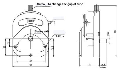 YZ35 Quick Tube Industrial Peristaltic Pump Head High Flow Large Volume  ,Tubing 73# 82#