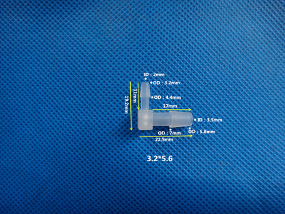 Reducer 90 Degree Elbow Plastic Barb Fitting Tube Connectors 3.2mm to 11.1mm