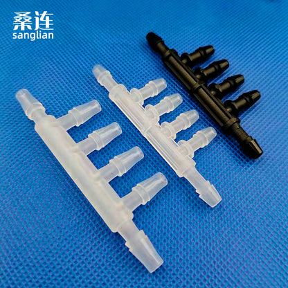 Multi Way F Four, Five,Six,Ten Ports Barb Fittings, Plastic Barbed Connectors 1.6mm 2.4mm 4.mm 4.8mm 5.6mm  6.4mm 8mm