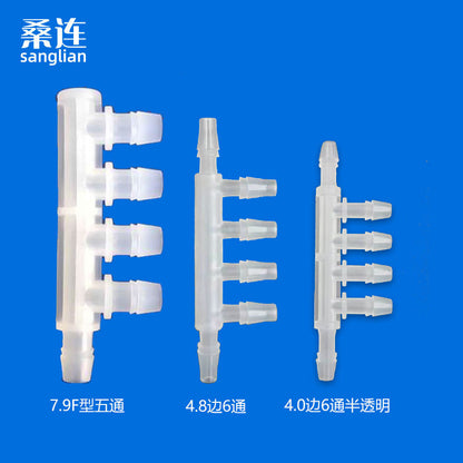 Multi Way F Four, Five,Six,Ten Ports Barb Fittings, Plastic Barbed Connectors 1.6mm 2.4mm 4.mm 4.8mm 5.6mm  6.4mm 8mm