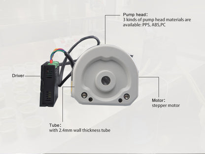 KZ25 4L 6L /min ,Peristaltic Pump, Tubing Wall 2.4mm, with Stepper motor, driver