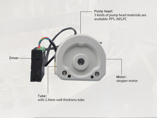 KZ25 4L 6L /min ,Peristaltic Pump, Tubing Wall 2.4mm, with Stepper motor, driver