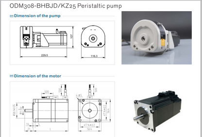 KZ25 4L 6L /min ,Peristaltic Pump, Tubing Wall 2.4mm, with Stepper motor, driver